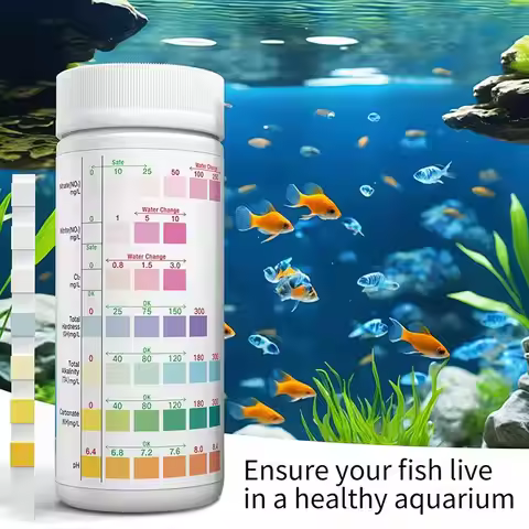 Aquarium Water Test Strips Tank Water Quality Testing Kit Pool SPA Pond Water Test Paper PH Alkalini