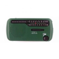 Syllere - AM/FM/SW 便攜式收音機 | 電筒 | 應急備用充電器 | 太陽能充電 | 手動充電 | 綠色 0 綠色