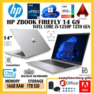 HP ZBOOK FIREFLY 14 G9 WORKSTATION - INTEL CORE VPRO I5-1250P 12TH GEN / 16GB DDR5 RAM / 1TB SSD STO