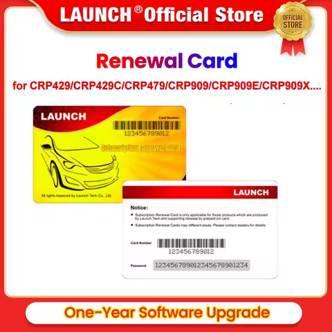 LAUNCH Official Store - 1 Year Subscription Renewal Card support for X431 CRP429C CRP479 CRP469 CRP4