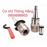 Bầu kẹp dao máy phay cơ NT40-SC32-105L chuyên kẹp collet kiểu SC20SC25SC32 độ chính xác cao