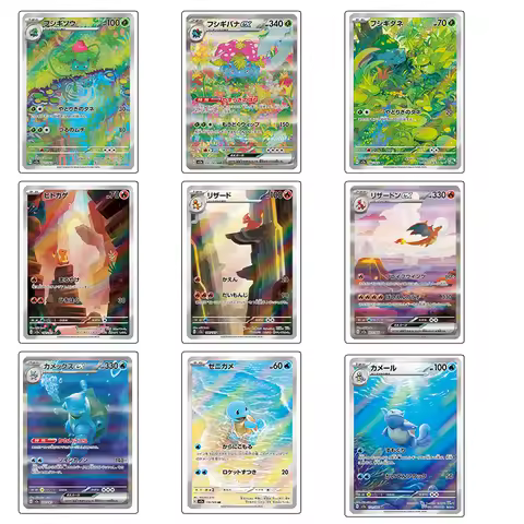Anime Pocket Acrylic Card Decor 151 Series EX Venusaur Charizard Blastoise PTCG Game Cards Zapdos Co
