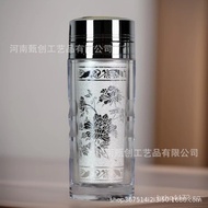 Insulated Cup Tea Cup Pure Silver Fingerprint Water Cup Gift Cup Snowflake Silver999Pure Silver Cup 