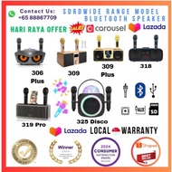 SDRD All Series BLUETOOTH SPEAKER KARAOKE dual microphone portable