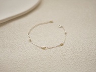 SV925/14KGF VESTA 間隔小米珍珠手鍊/腳鍊