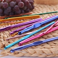 Bộ kim móc cao cấp bộ kim móc len bộ kim móc inox sắc màu 14 cây size từ 2 - 8mm