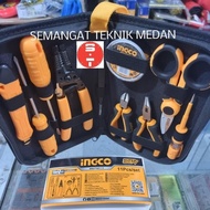 11pcs TOOLSET TOOL PERKAKAS ELEKTRIK LISTRIK SET INGCO HKETS0111