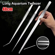 GREAT 1Pcs Water Grass Clip, 48cm Long Tong Aquarium Tweezer,  Stainless Steel Aquarium Supplies Pet