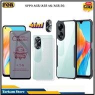 4IN1 Tempered Glass Oppo A58/A58 4G/A58 5G Anti-Scratch Glass Full Cover Screen Protector Elegant