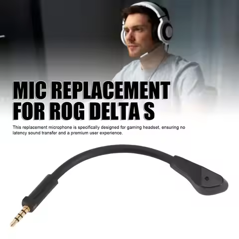 3.5mm Detachable Microphone Microphone Replacement for ROG Delta S Gaming Headset Noise Reduction 3.