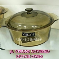 🔥HOT! 5L VISIONS COVERED DUTCH OVEN COOKWARE / PERIUK VISION / VISIONS POT SET