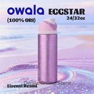 [100% ORIGINAL] Owala Eggstar FreeSip 24oz - Stainless Steel Bottle with Unique Straw