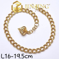 JIN JING RANTAI TANGAN COCO PLAIN WITH LOVE EMAS 916 TULEN 2.30g-2.41g