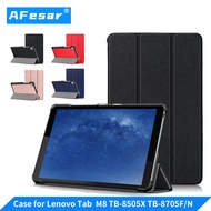 Lenovo Tab M8 8 inch protective shell tri-fold bracket ultra-thin PU leather case for M8 HD TB-8505F
