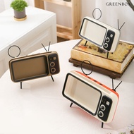 Greenbox Phone Holder Speaker Music Player Support Stand Non-slip Retro TV Mobile Phone Holder Stand