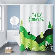 Polyester Digital Printing Plant Type Waterproof Door Curtain Shower Curtain