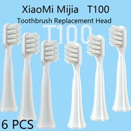 6 Pcs Toothbrush Head For Xiaomi Mijia  T100 Replacement Brush Heads with Xiao mi Mijia T100 MES603 