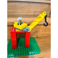 Duplo lego Second-Hand Genuine crane tower/crane tower Total 17 Pieces **Green Base Not Included Wit