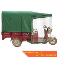 Electric Tricycle Bike Shed Sunshade Canopy Square Tube Folding Fully Enclosed Electric Three-Wheel Bike Shed Canopy Can