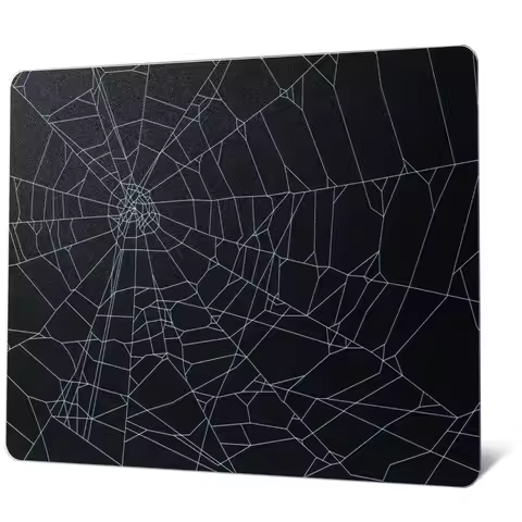 XVX Spider Web Glass Mouse Pad Topographic Map Rounded Edge Large Glass Gaming Mousepad Smooth Micro