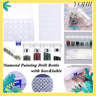 YOHII 6/24/60PCS Diamond Painting Drill Bottles Cross  Empty Bottle Embroidery Diamond Painting Acce