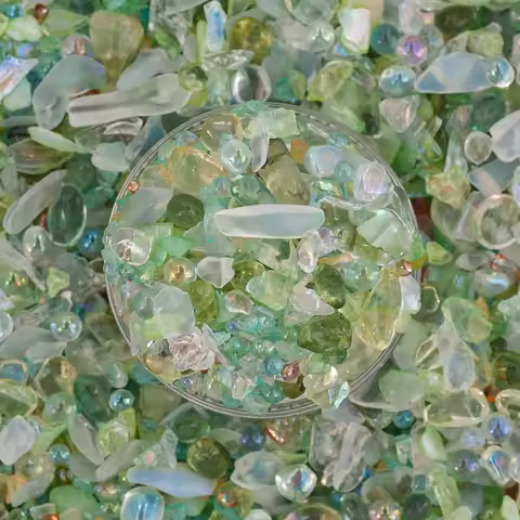 30g/Bag Various Shapes Of Gemstones Mixed With 3D Glamour Glitter Glass Crystal Rhinestone For DIY N