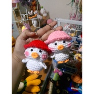 GANTUNGAN CROCHET DUCK HAT/crochet duck cute hat/ duck keychain