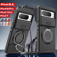For Google Pixel 8 7 A Pro 8A 8Pro 7Pro Phone Case Armor Ring Stand Holder Bumper Magnetic Pixel8 Pi