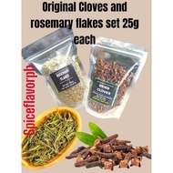 premium herbs and spices cloves and rosemary in 1 set 25 grams each rosemary leaves cloves cloves he