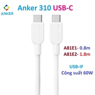 Anker 310 USB-C Charging Cable A81E1 A81E2 60W for IP15 Android Laptop | Length 0.9m/1.8m