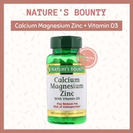 Nature's Bounty Calcium Magnesium Zinc With Vitamin D3 Nature Natures - 100 Caplets