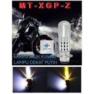 CAHAYA H6 P15D LED Motorcycle Light 2 Colors Yellow + White Light Lampu LED Motor