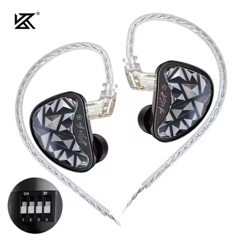 KZ AS24 PRO 24 Unit Upgraded Balanced Armature Drive Optional Adjustable Earbuds HIFI In Ear Wired G