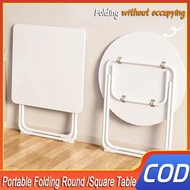 【Fast Delivery】Folding Table Nordic Round Table Square Table Coffee Tea Table Balcony Table Small Family Dining Table