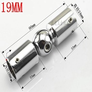 2 Pcs Stainless Steel Tube Connector 19/25 mm Tube Shower Room Parts Rod Head Glass Brace Strut Glas