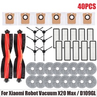 Xiaomi X20 Max / D109GL แปรงถูพื้นตัวกรอง Hepa ถุงหูรูดผ้าถูพื้นสำหรับเครื่องดูดฝุ่นหุ่นยนต์ Xiaomi