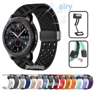 Hole ventilation strap D Buckle Sport magnetic Band Soft Silicone strap For Samsung Gear S3 Frontier Gear Sport Smartwatch strap