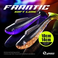 Frantic Soft Lure FT100 FT 140 Paddle Tail 10X Minnow Soft Plastic 10cm 14cm Sesuai Main Toman Harua