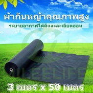 💥15.2บาท/ตรม.💥 พลาสติกคลุมดิน Size 3.0m x 50m 2~3ปี ป้องกันรังสี UV หมดปัญหาหญ้าขึ้นกวน weed protect