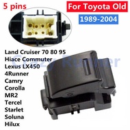 สวิทช์กระจกไฟฟ้า สวิทช์กระจกประตู สวิตช์ยกกระจกหน้าต่างรถFor Old Toyota Lexus LX450 4Runner Camry Corolla Land Cruiser 70 80 95 MR2 ปิ๊กอัพ Hiace Commuter Starlet Soluna Hilux Mighty-X