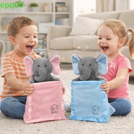 EPOCH Hide-and-seek Elephant Toy, Hide-and-seek Feature Musical Plush Singing Elephant Toy, Animated