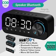 COD Jam Digital Meja Speaker Bluetooth Jam Kamar LED Alarm Digital