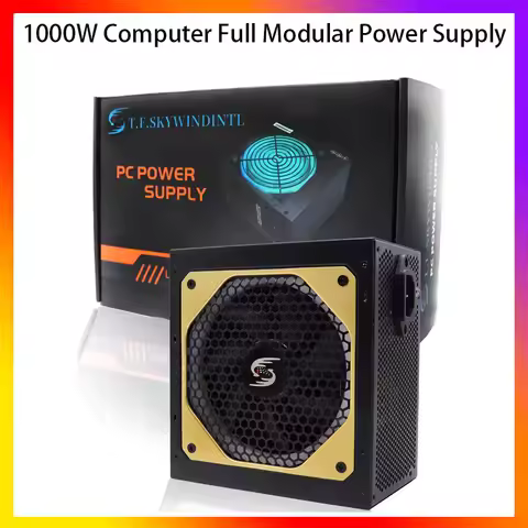 1PC 1000W Computer Full Modular Power Supply NEW Gold Supply Medal Active PFC ATX Support Dual CPU F