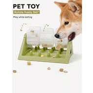 Durable Dog Puzzle Toy, 360° Rotating Treat Dispenser With Food Allocation, Suitable For Cats & Dogs