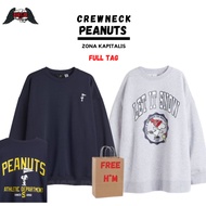 (3.3) Crewneck Sweater HM Peanuts Navy Grey FREE PAPER BAG Full Tag Hooide Jacket for Women, Men, Wo