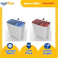 mesin cuci 2 tabung 9.5kg polytron pwm 951 / pwm-951