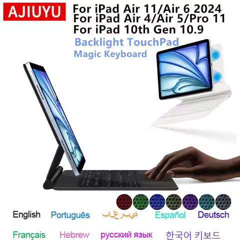Magic Keyboard For iPad Air 11 2026 M4 M3 Pro 11 Air 7 6 5 4 Case,For iPad A16 11th 10th Gen Smart T