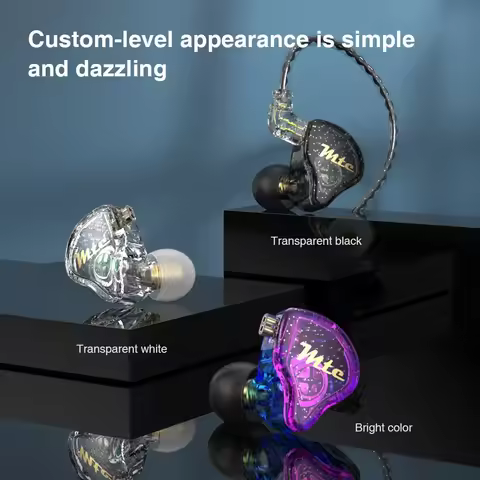 TRN MTE Dynamic Earphones HIFI Music Sport In Ear Earbuds Sport Noise Cancelling Headphone For TRN V