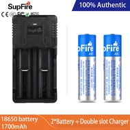 SUPERFIRE AB1 Strong Light Flashlight 18650 Li-ion Battery Charger 1700mAh 3.7V Suitable for 3W / 5W