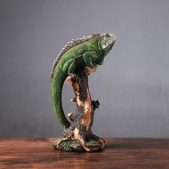 (DKCZ) Wild Animals Statue Resin Lizard Figure Outdoor Garden Ornament for Patio Lawn Veranda Easy t